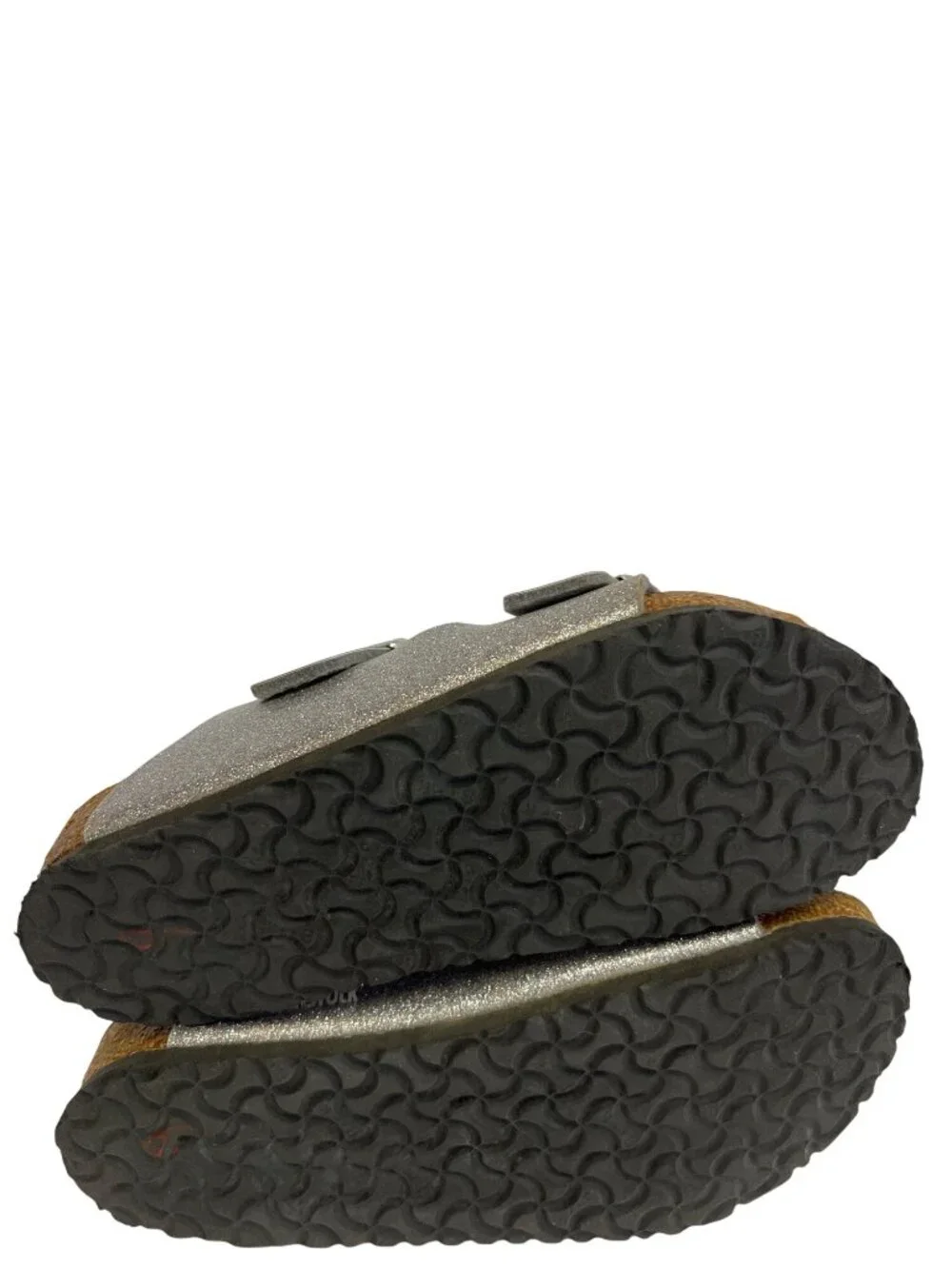 Birkenstock Arizona Kids Girls Glitter Gray Two Strap Sandals EU 33 US 2-2.5